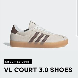 VL COURT 3.0 samba adidas women’s 6.5 shoes, brown white